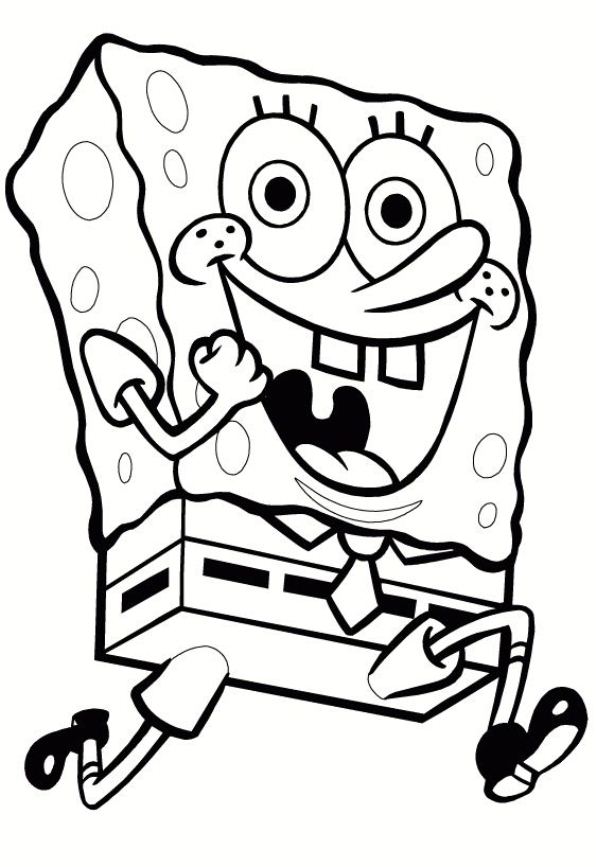 Plansa de colorat cu Spongebob 13 24